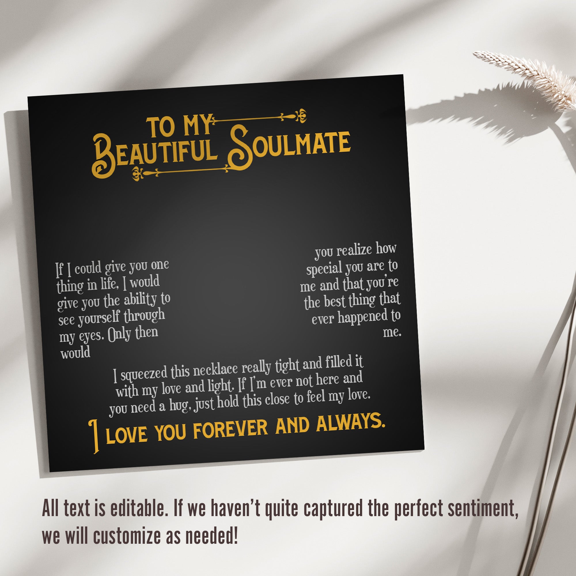 Personalized Soulmate Necklace Gift - Premium Sterling Silver Knot Pendant with Heartfelt Message Card for Your Special Someone - Image 3