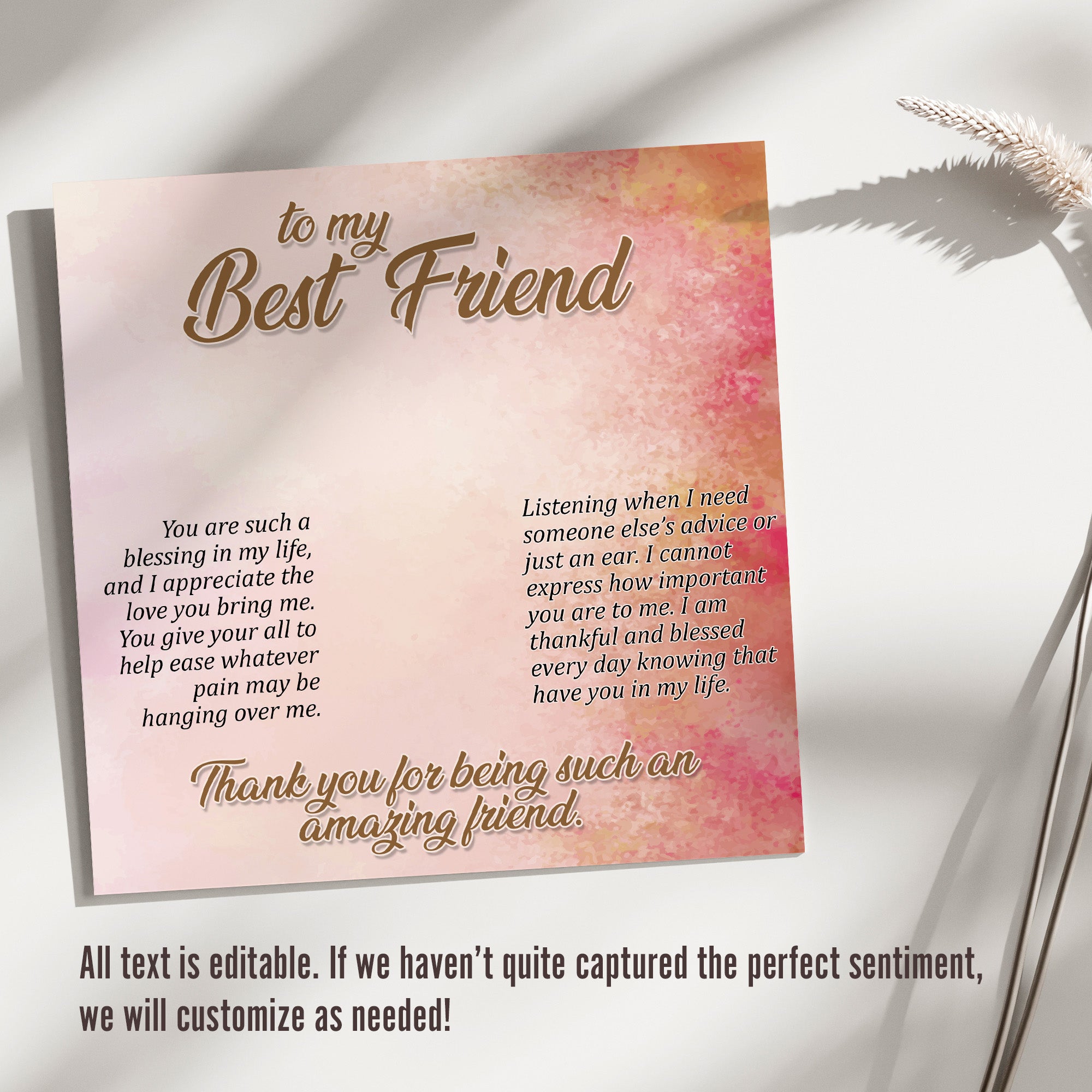 Personalized Best Friend Necklace with Heartfelt Message Card - Customizable Silver Knot Jewelry for Unique Friendship Gifts - Image 3