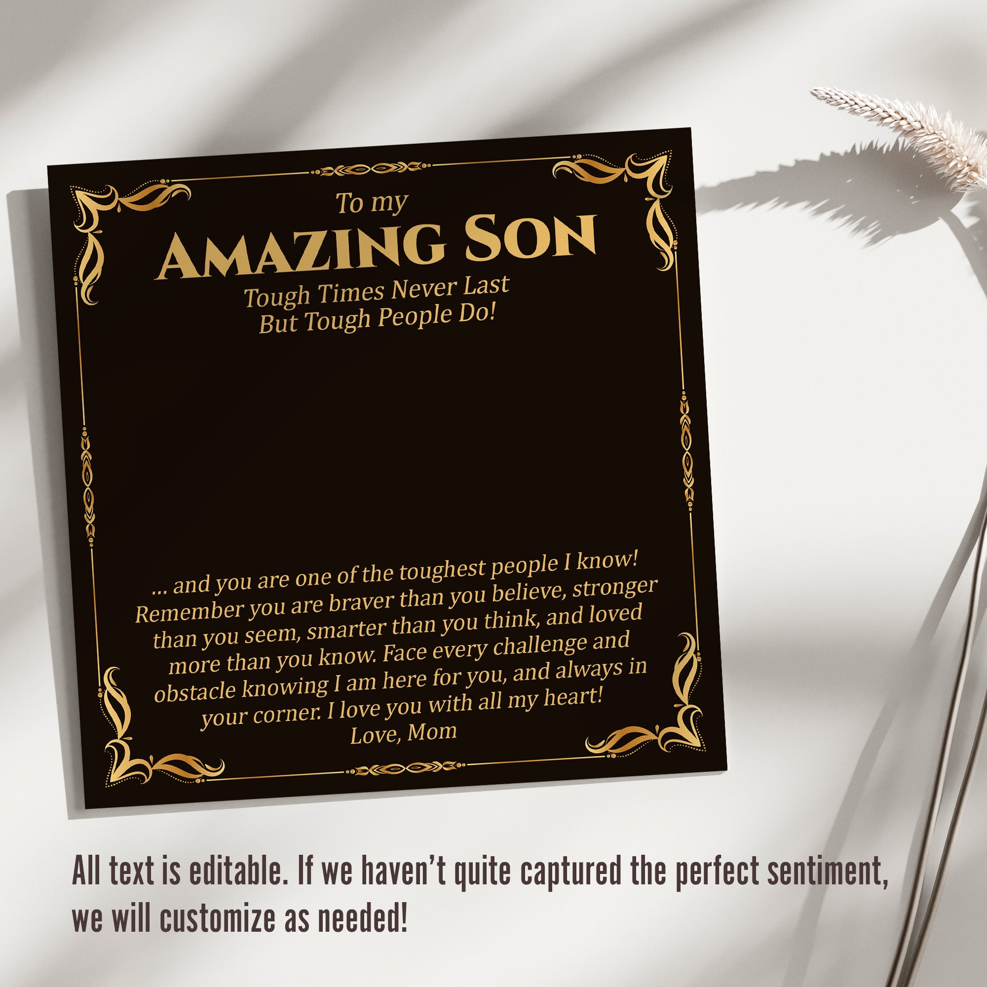 Personalized Knot Necklace with Heartfelt Message Card for Sons - Premium Craftsmanship, Perfect Gift for Special Occasions - Image 3