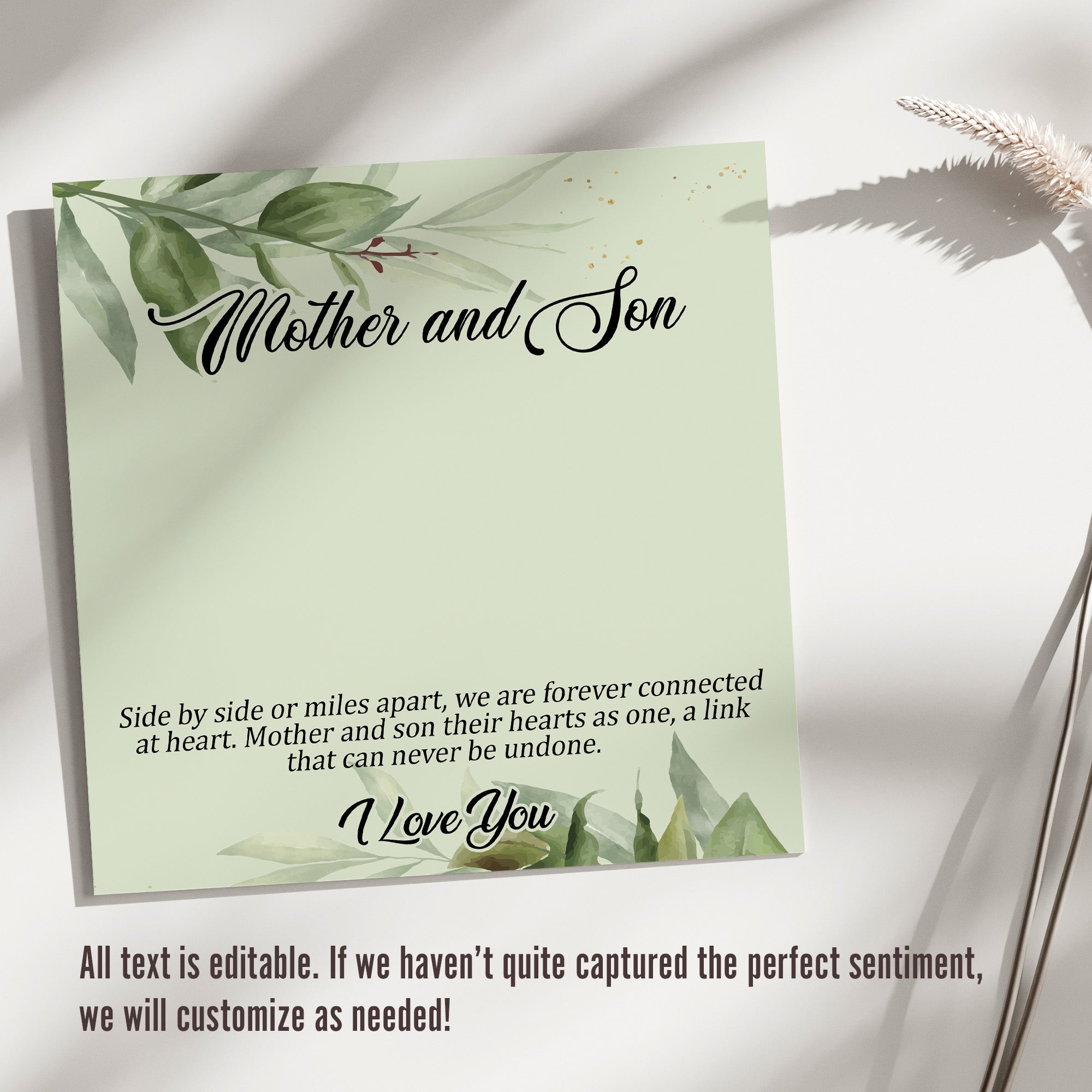 Elegant Mother and Son Intertwined Knot Necklace - Personalized Sterling Silver Gift with Heartfelt Message for Any Occasion - Image 3