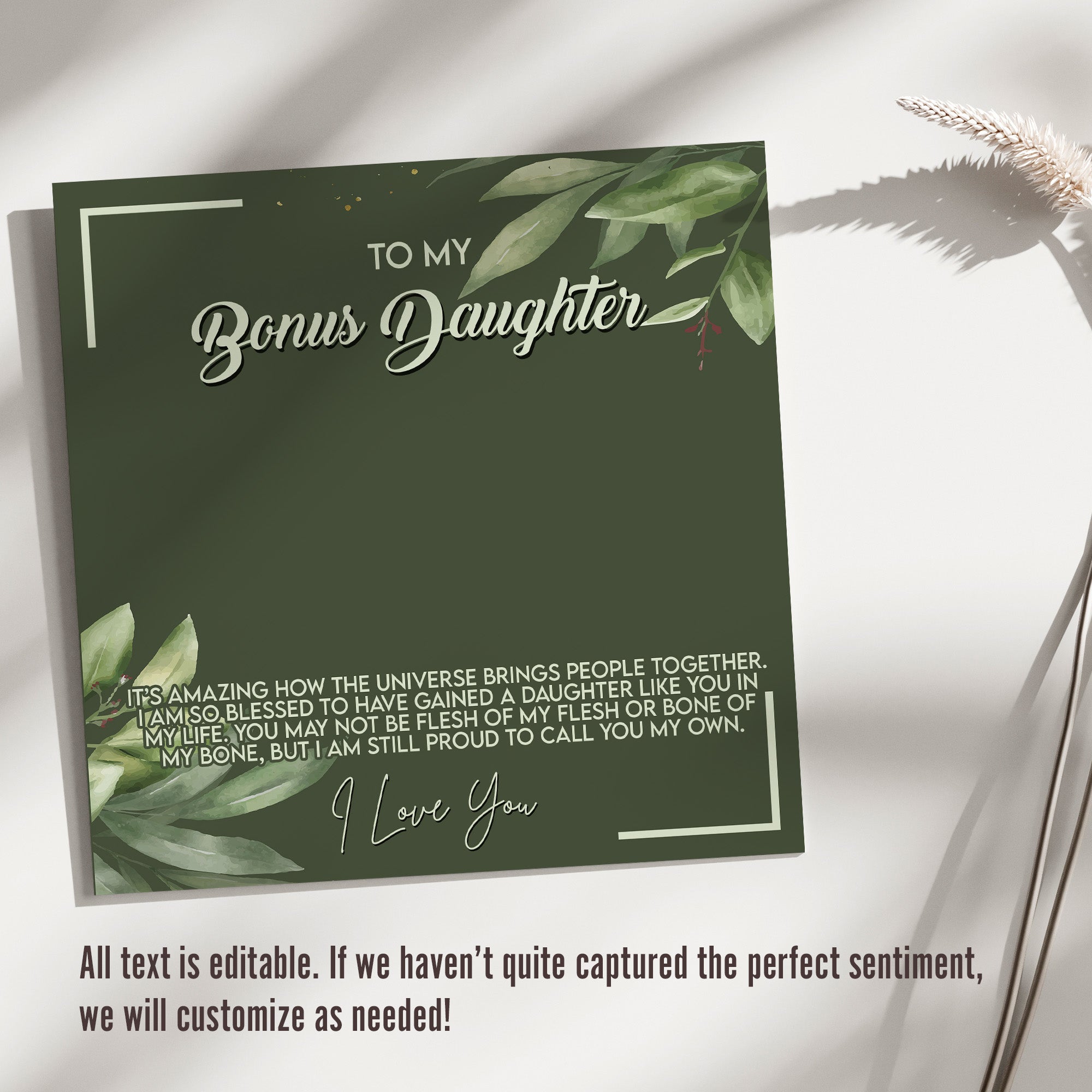 "Personalized Bonus Daughter Necklace with Heartfelt Message Card - Elegant Knot Pendant Gift in Premium Silver Finish" - Image 3