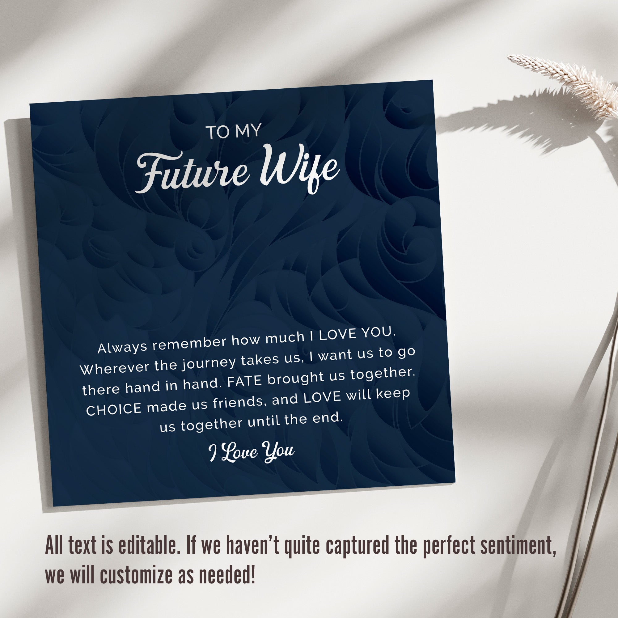 Elegant Personalized Message Card Necklace for Your Future Wife – Handcrafted Love Knot Pendant in Premium Silver - Image 3