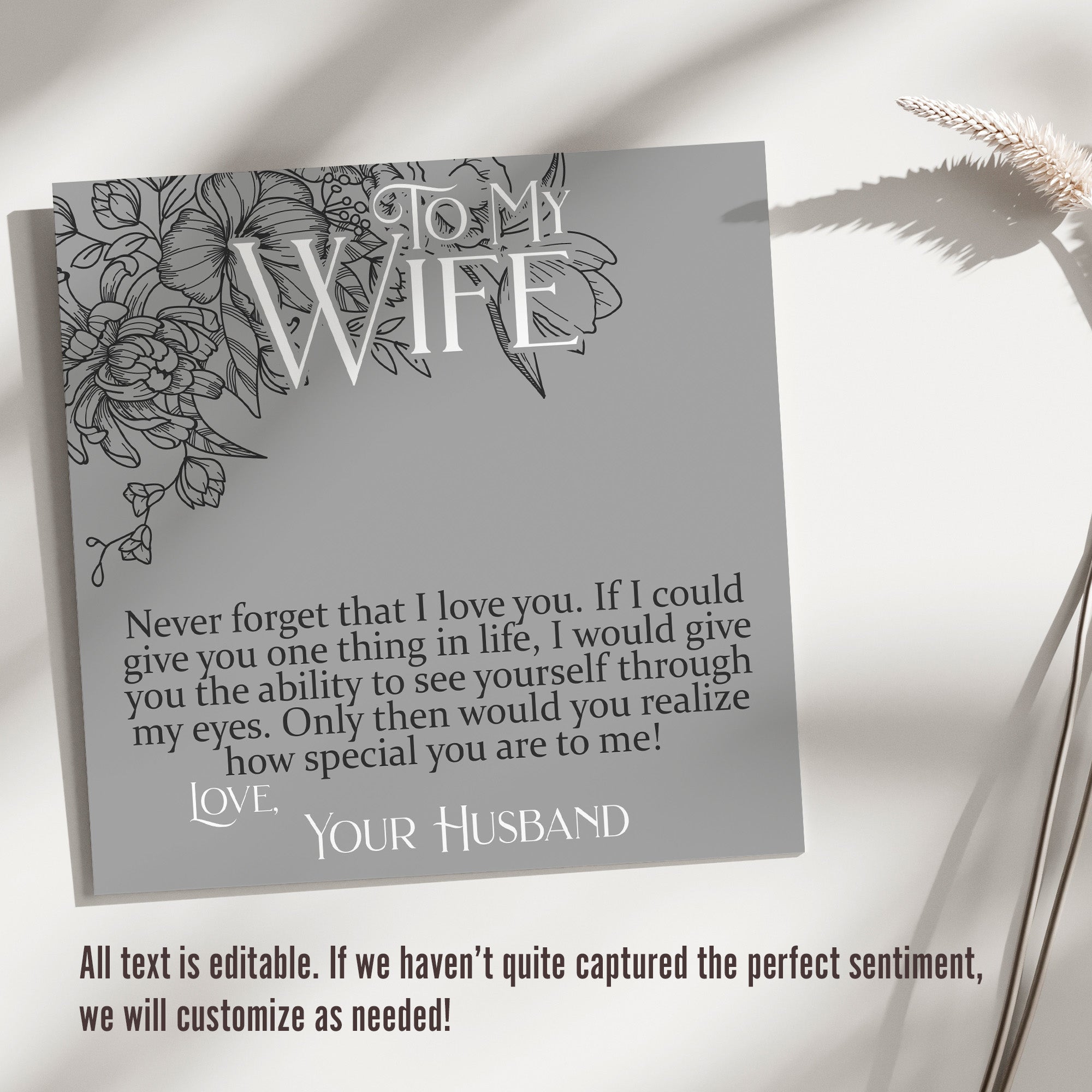 Personalized Love Knot Necklace for Wife with Heartfelt Message Card - Perfect Anniversary or Birthday Gift - Image 3