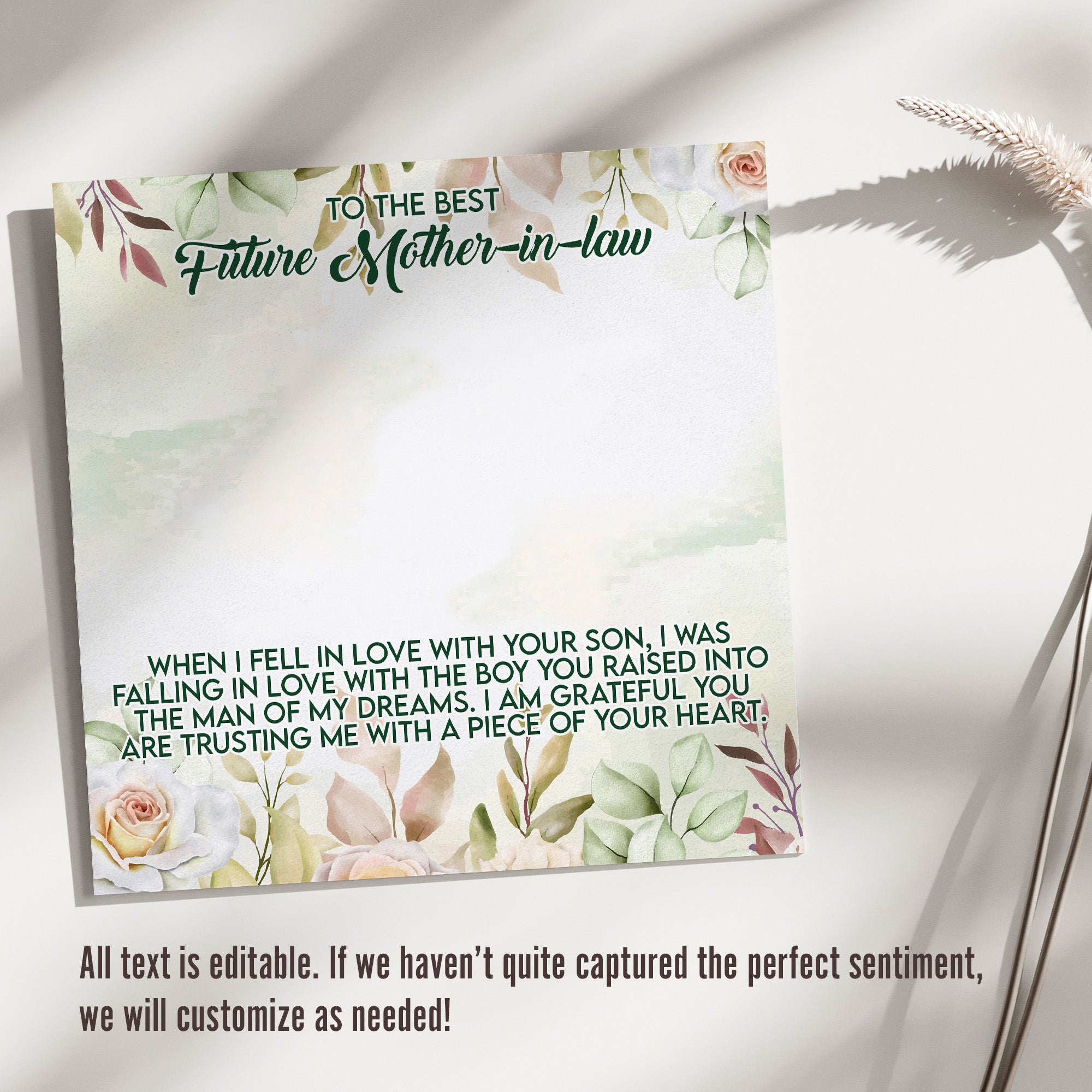 Elegant Personalized Necklace with Heartfelt Message Card for Future Mother-in-Law | Perfect Wedding Gift - Image 3