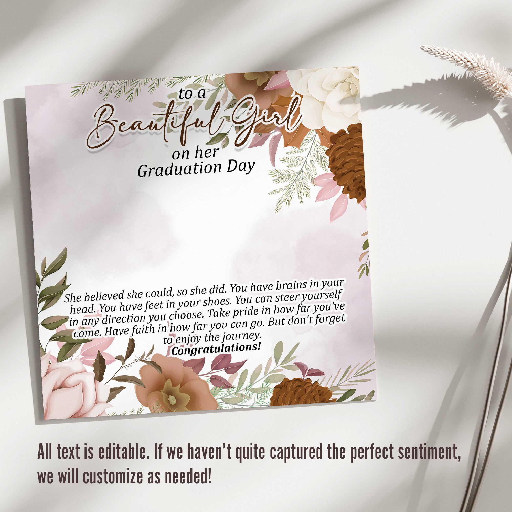 Personalized Graduation Necklace - Elegant Knot Design with Inspirational Message Card, Perfect Gift for Her - Image 3