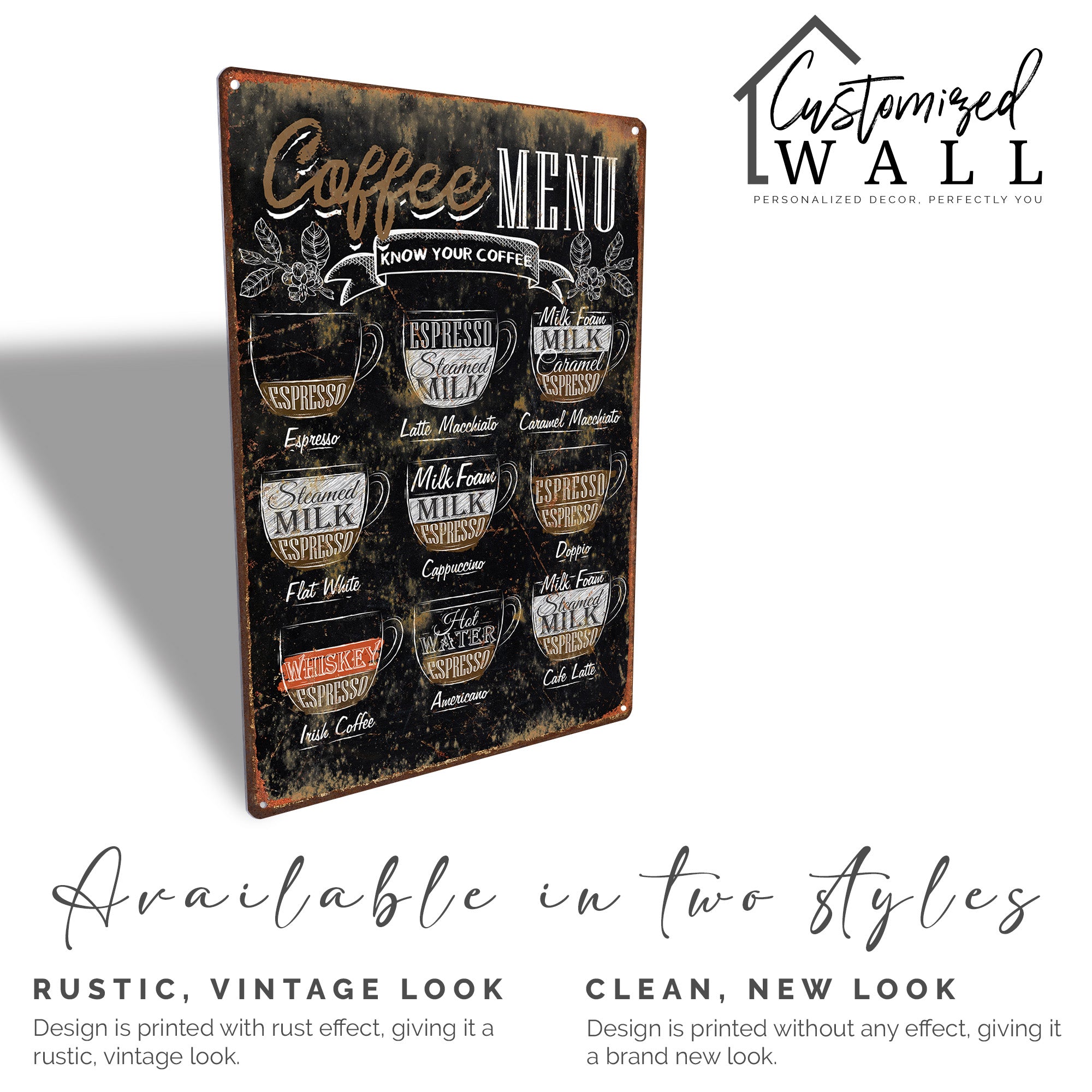 Rustic Coffee Knowledge Metal Sign - Handmade Vintage Cafe Menu Art, Perfect Personalized Gift for Coffee Lovers - Image 4