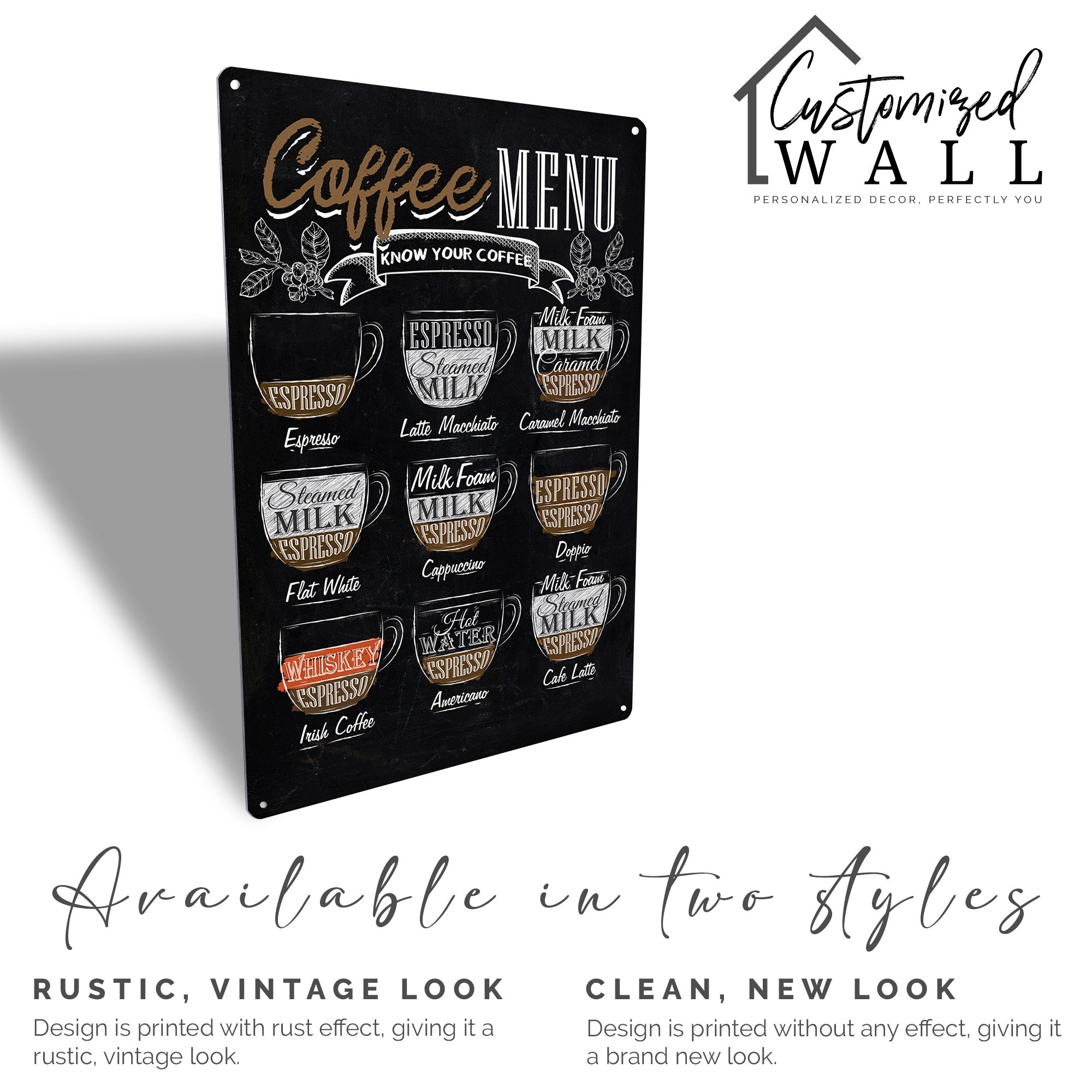 Rustic Coffee Knowledge Metal Sign - Handmade Vintage Cafe Menu Art, Perfect Personalized Gift for Coffee Lovers - Image 5