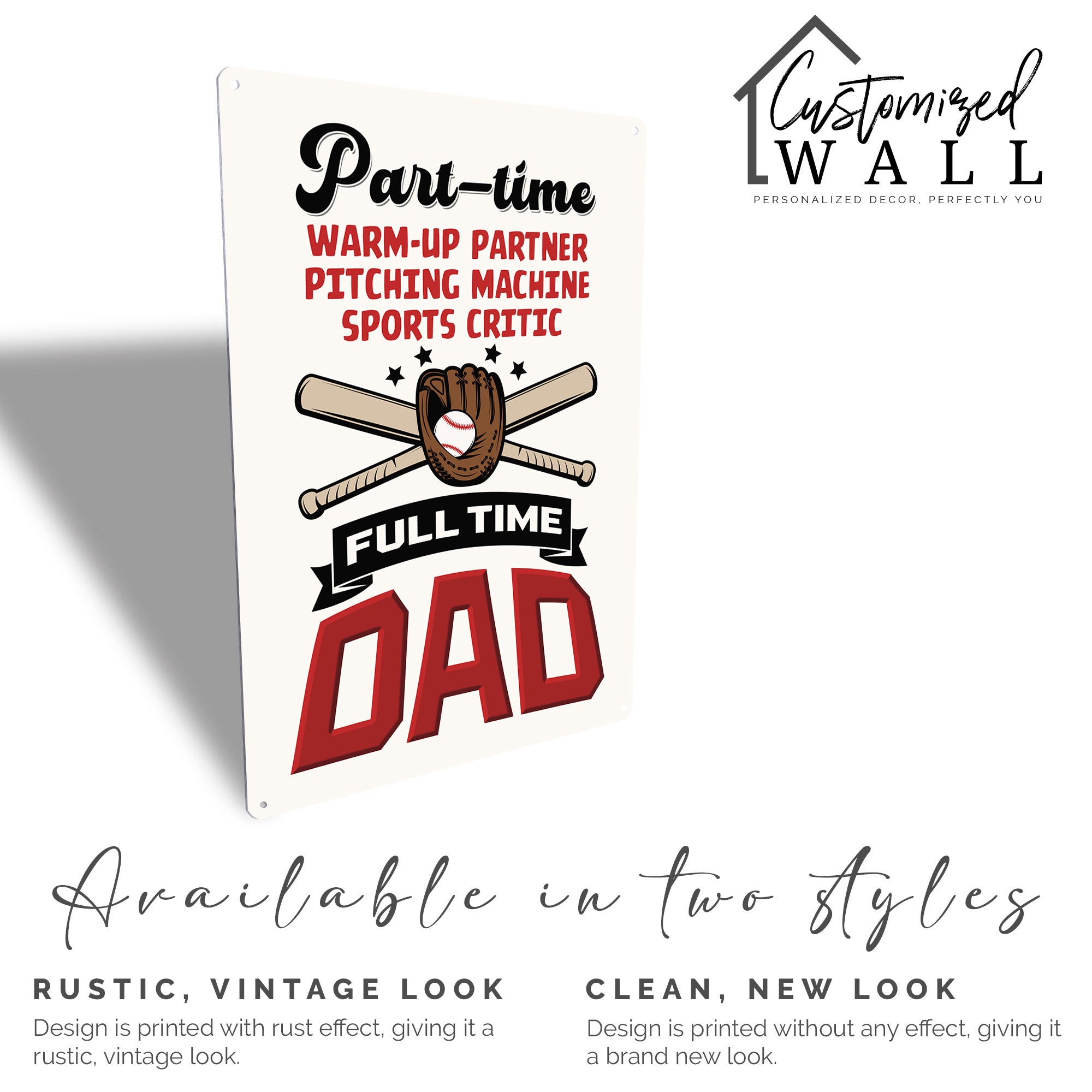 Personalized Rustic Metal Sign for Dads - Warm-Up Partner & Sports Critic - Perfect Gift for Father's Day or Birthday - Image 5