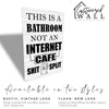 Humorous Bathroom Metal Sign - "This is a Bathroom Not an Internet Cafe" - Perfect Gift for Quirky Home Decor Lovers - Image 3