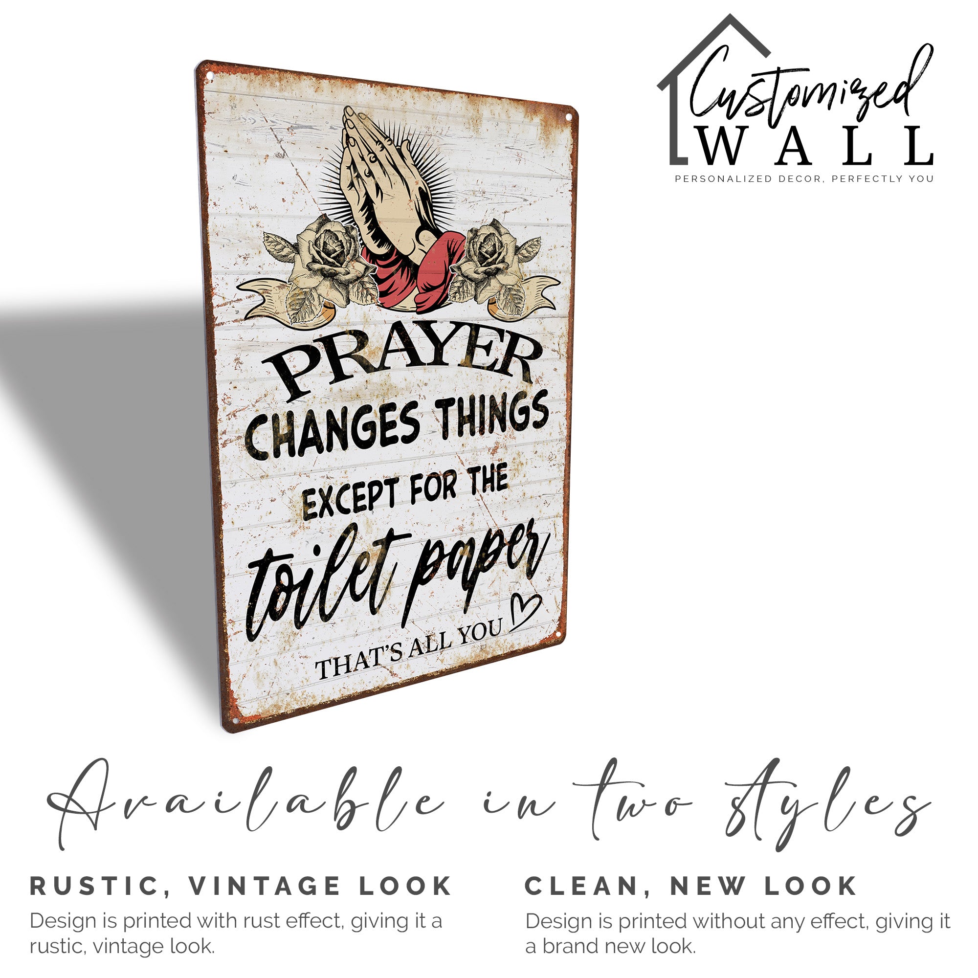 Personalized Rustic Metal Sign with Humorous Prayer Quote – Perfect Handmade Gift for Bathroom Decor - Image 4