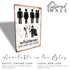 Personalized Humorous Metal Bathroom Sign - "Whatever, Just Wash Your Hands" - Unique Rustic Decor for All Genders and Styles - Image 4