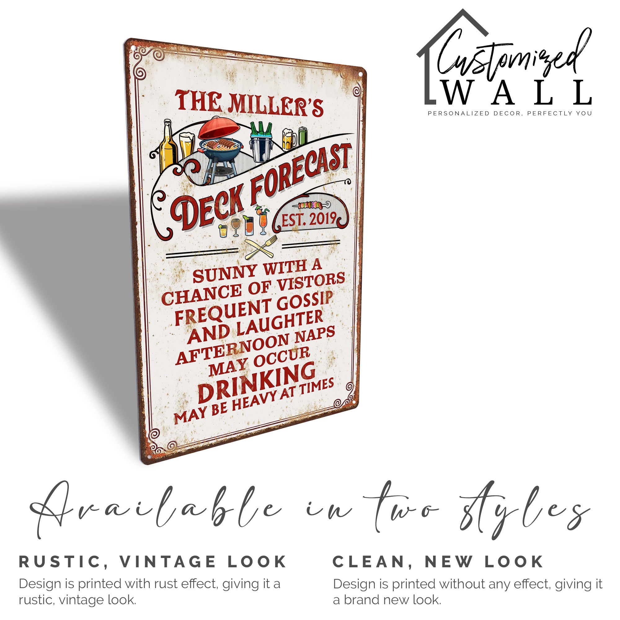 Personalized Metal Deck Sign - Custom Family Name Outdoor Wall Decor - Perfect Gift for Home Entertainers and BBQ Lovers - Image 4