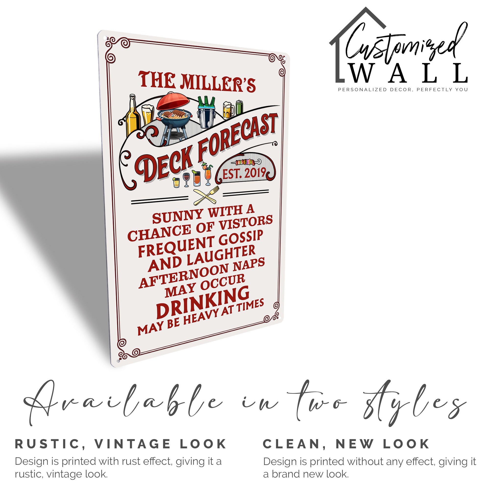 Personalized Metal Deck Sign - Custom Family Name Outdoor Wall Decor - Perfect Gift for Home Entertainers and BBQ Lovers - Image 5