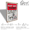 Personalized Goat Lover's Metal Gate Sign - Rustic Farmhouse Decor for Animal Enthusiasts, Customizable Gift for Him or Her - Image 4