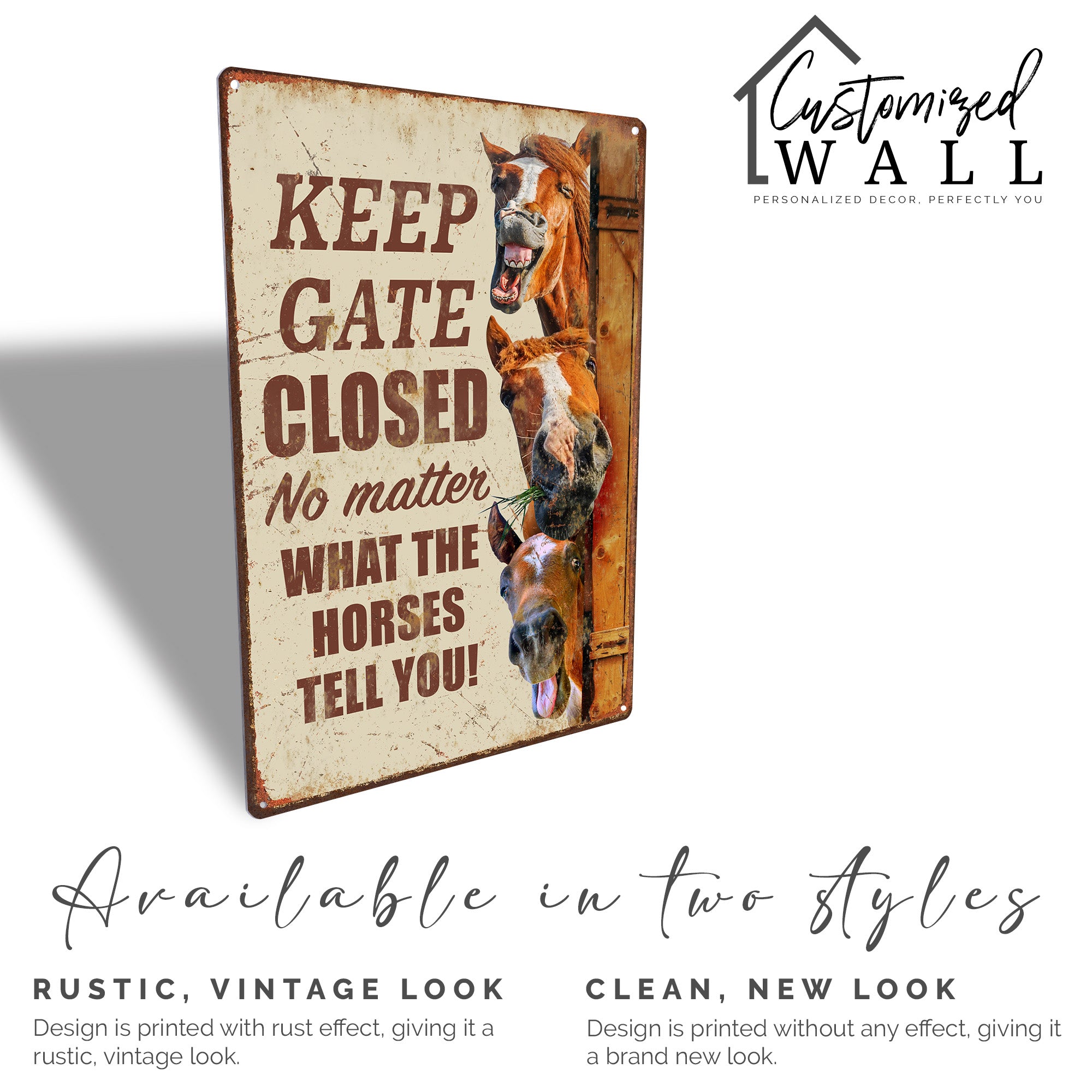 Personalized Horse Humor Metal Sign – Rustic Farmhouse Decor for Horse Lovers & Enthusiasts, Ideal Gift for Equestrians - Image 4