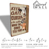 Rustic Farmhouse Metal Sign - "Keep Gate Closed" with Playful Cow Imagery - Personalized Gift for Animal Lovers - Image 4