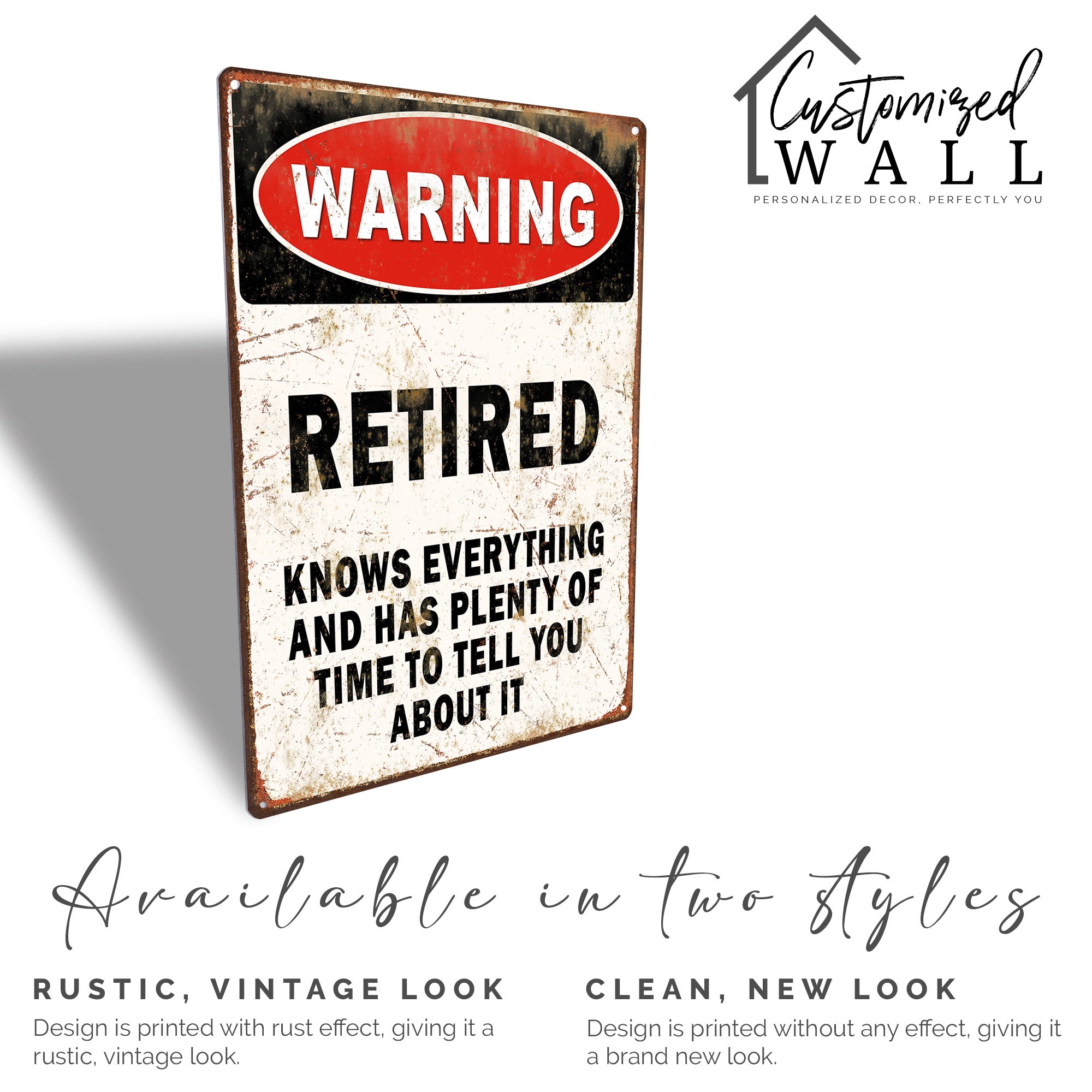 Personalized "Retired Knows Everything" Metal Sign - Custom Handmade Retirement Gift for Dad, Mom, or Grandparents - Image 4