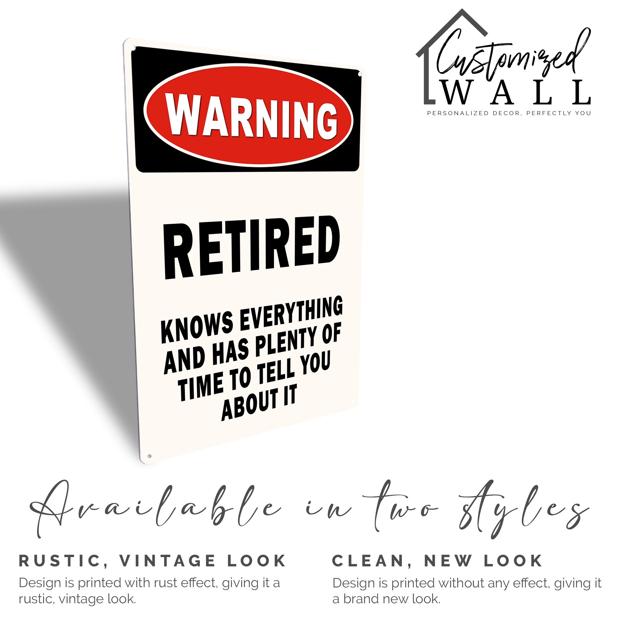 Personalized "Retired Knows Everything" Metal Sign - Custom Handmade Retirement Gift for Dad, Mom, or Grandparents - Image 5