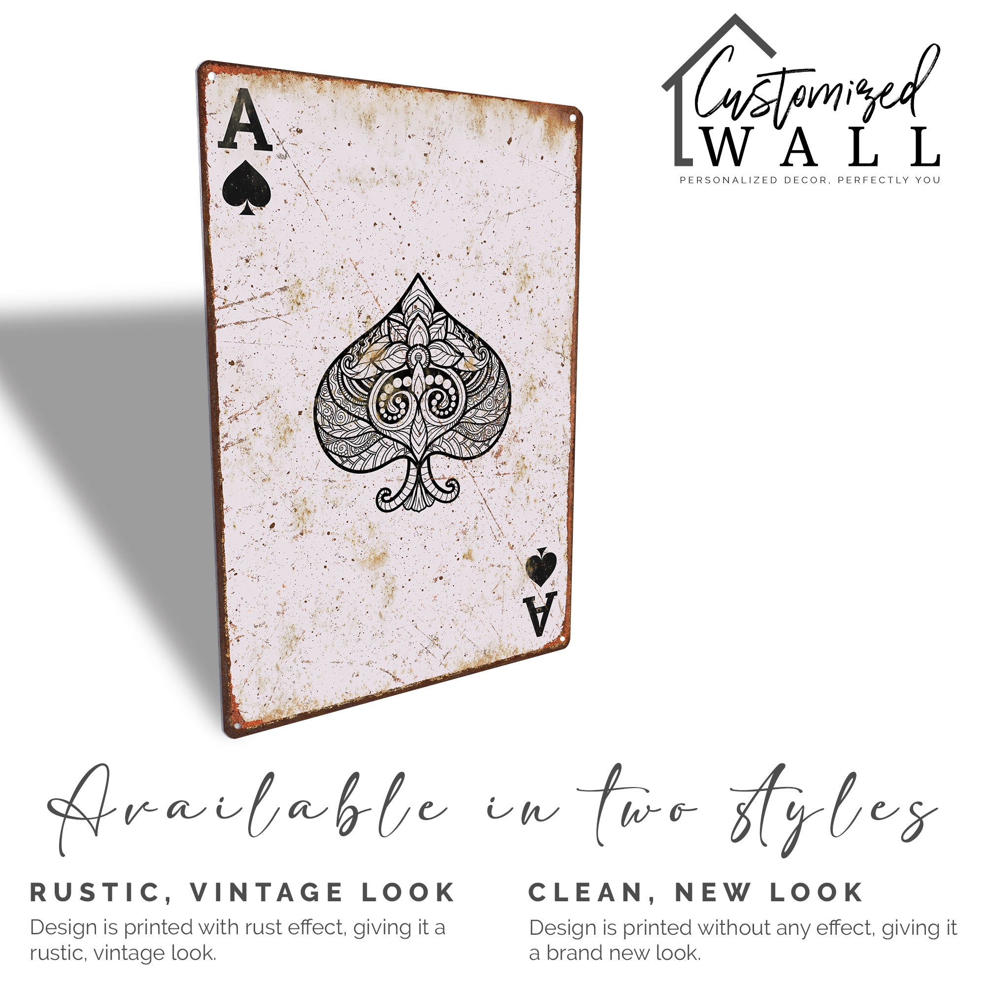 Personalized Ace of Spades Metal Sign - Rustic Wall Art for Card Lovers - Perfect Custom Gift for Special Occasions - Image 4