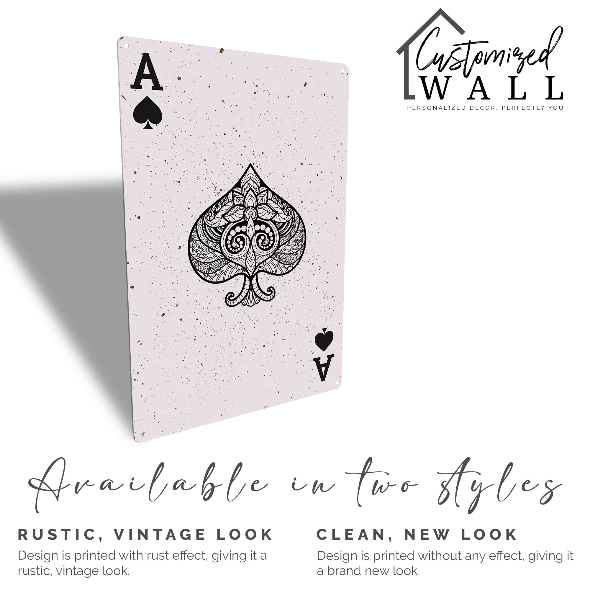 Personalized Ace of Spades Metal Sign - Rustic Wall Art for Card Lovers - Perfect Custom Gift for Special Occasions - Image 5