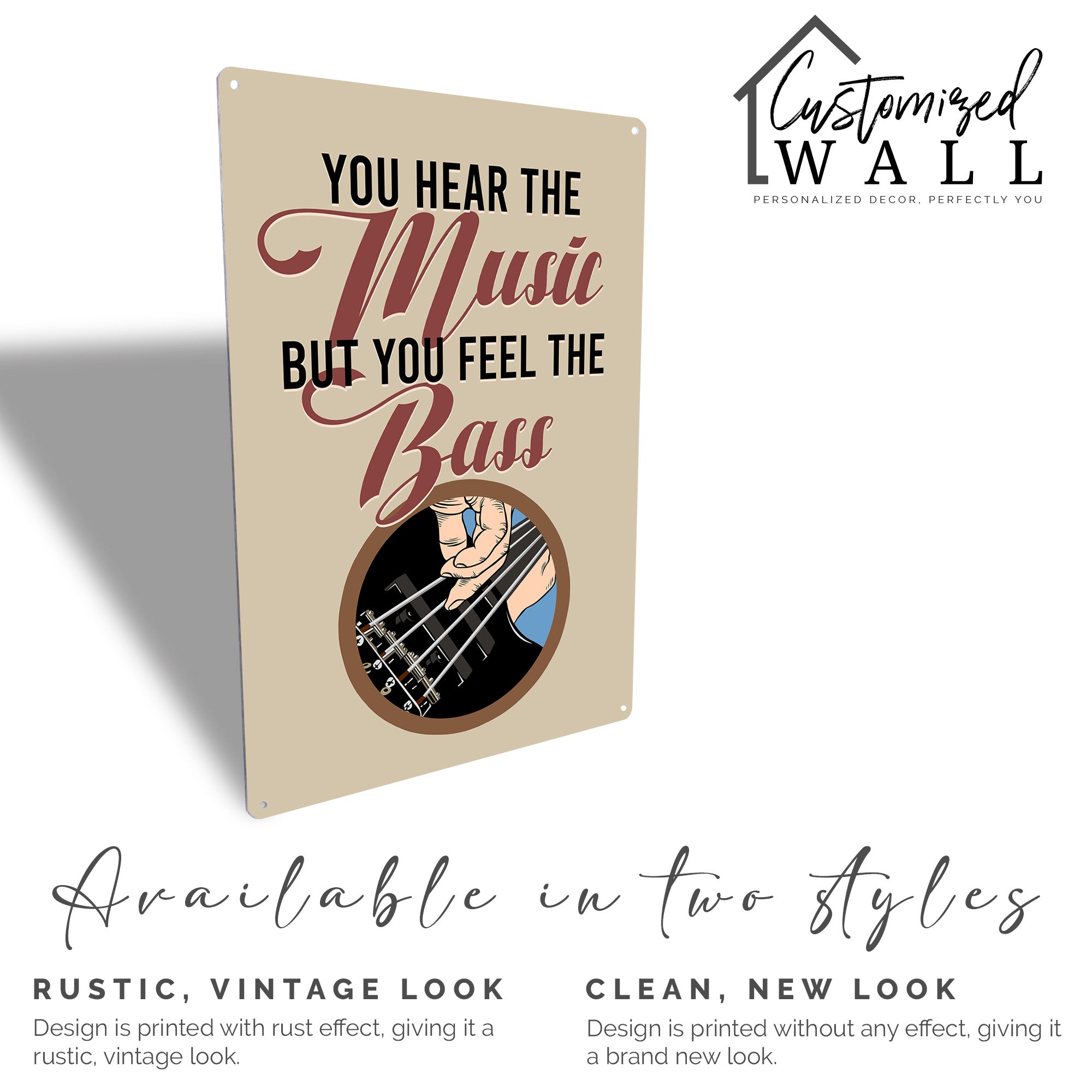 Personalized Vintage Music and Bass Metal Sign - Perfect Gift for Music Lovers and Bass Enthusiasts - Image 5