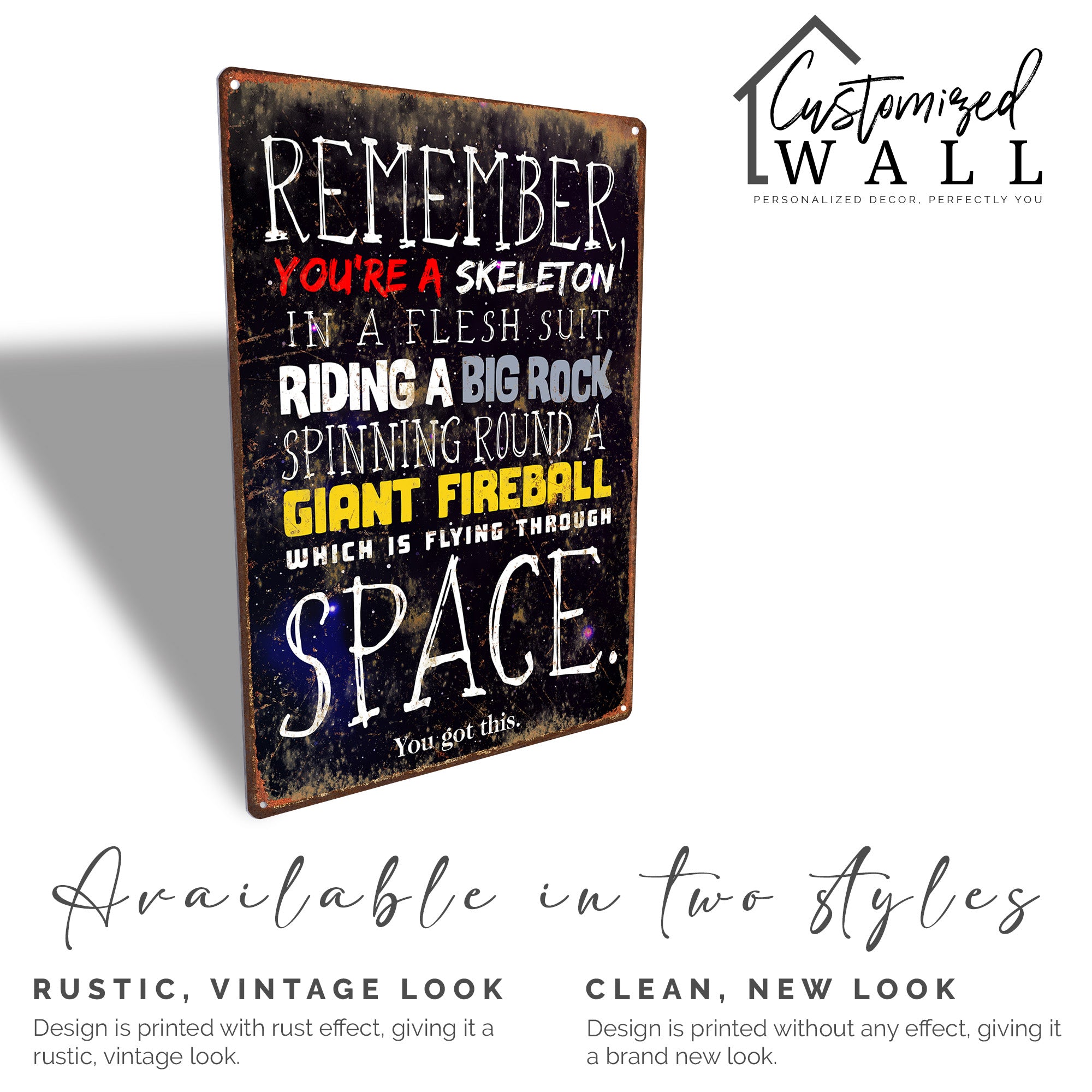 Inspirational Galaxy-Themed Metal Sign – Customized Motivational Quote Art for Home or Office Decor - Image 4