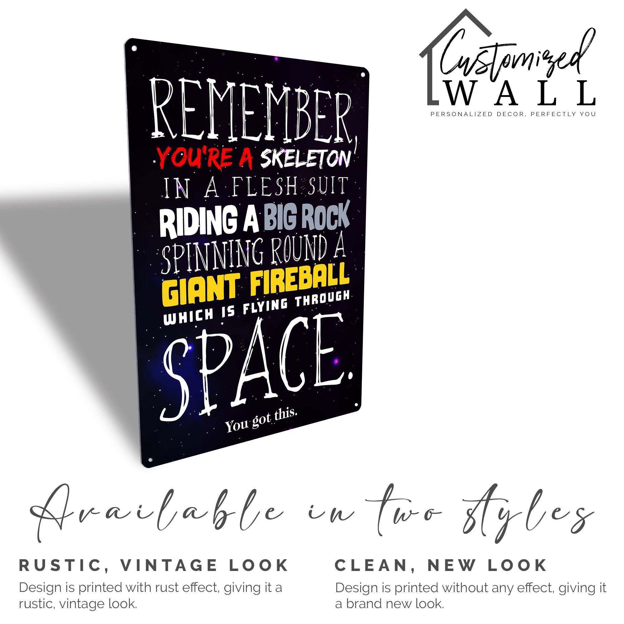 Inspirational Galaxy-Themed Metal Sign – Customized Motivational Quote Art for Home or Office Decor - Image 5