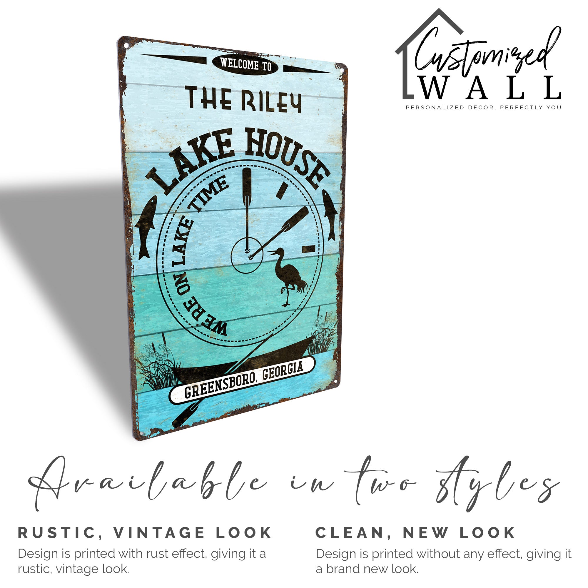 Personalized Lake House Metal Sign – Customize Your Welcome to Honor Memories and Moments at Greensboro, Georgia - Image 3