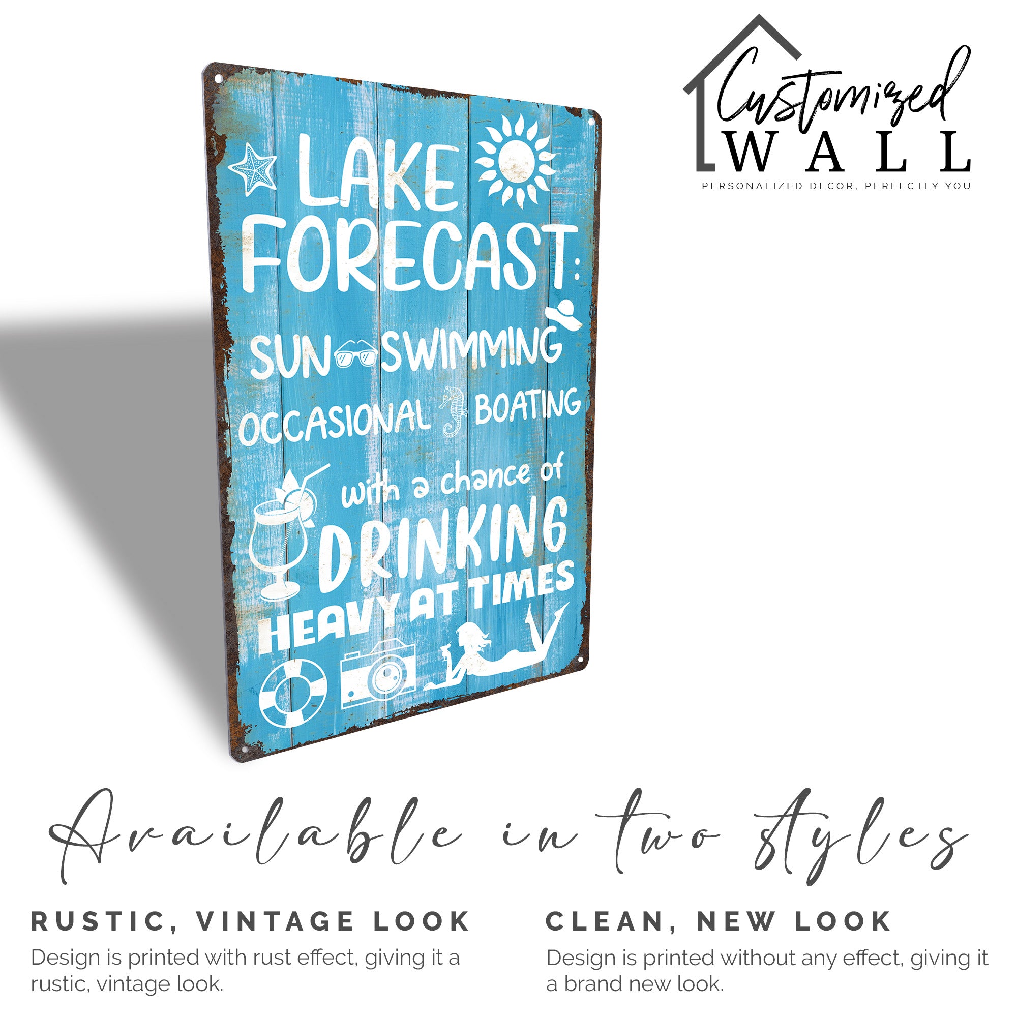 Personalized Lake Forecast Metal Sign – Custom Nautical Decor for Home, Cabin, or Gift – Unique Handmade Design - Image 3