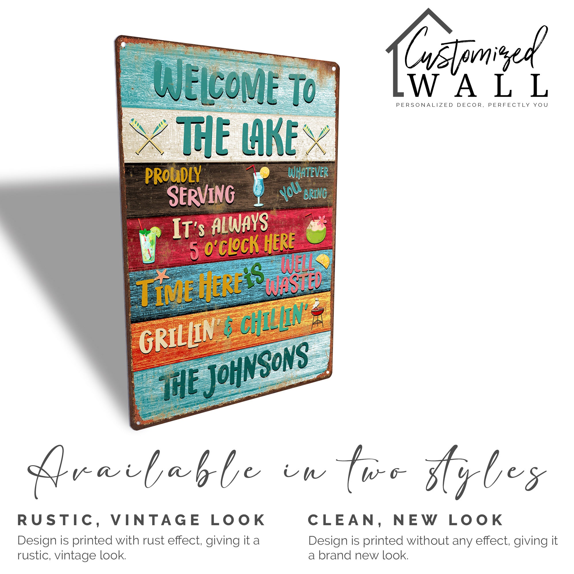 Personalized Lake House Metal Sign – Custom Welcome Decor for Family Getaways & Relaxation Retreats - Image 4