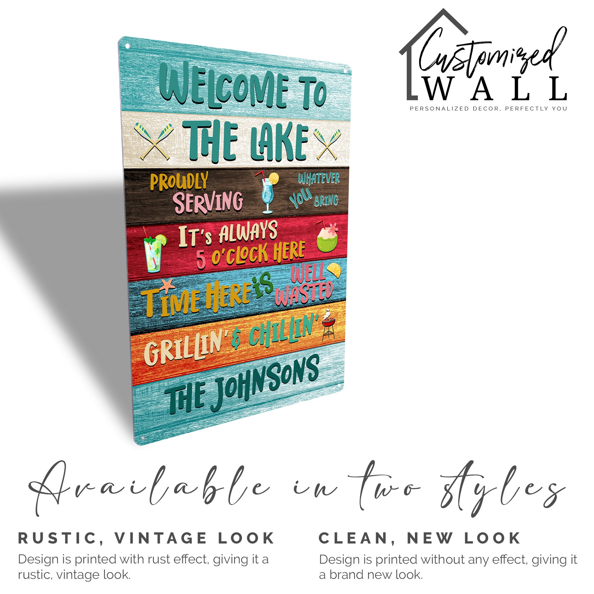 Personalized Lake House Metal Sign – Custom Welcome Decor for Family Getaways & Relaxation Retreats - Image 5