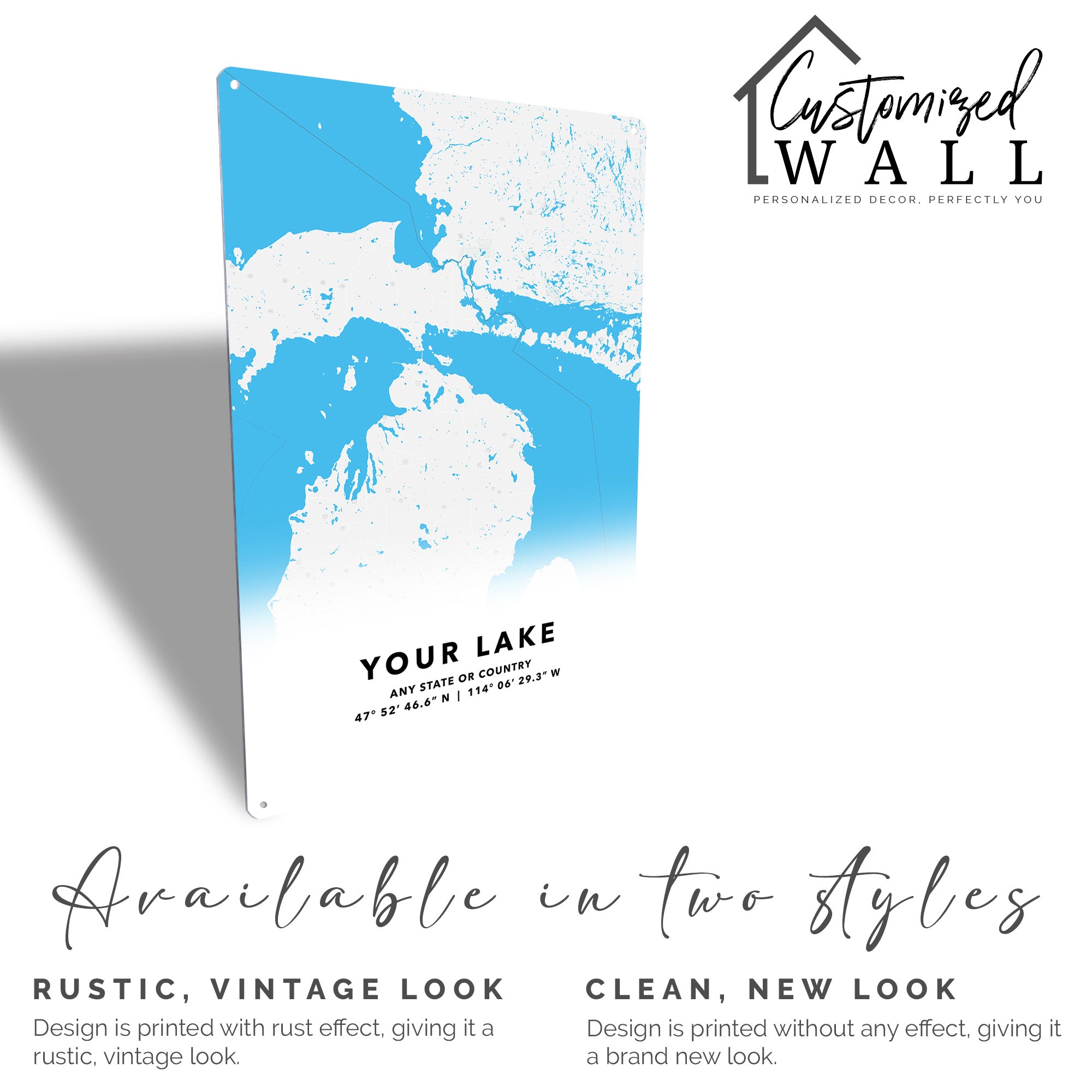 Personalized Rustic Metal Sign - Custom Lake Map Art Decor for Home or Cabin, Perfect for Gift Giving - Image 5