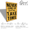 Inspiring "Never Give Up" Customized Metal Sign - Perfect Motivational Gift with Vintage Charm - Image 4
