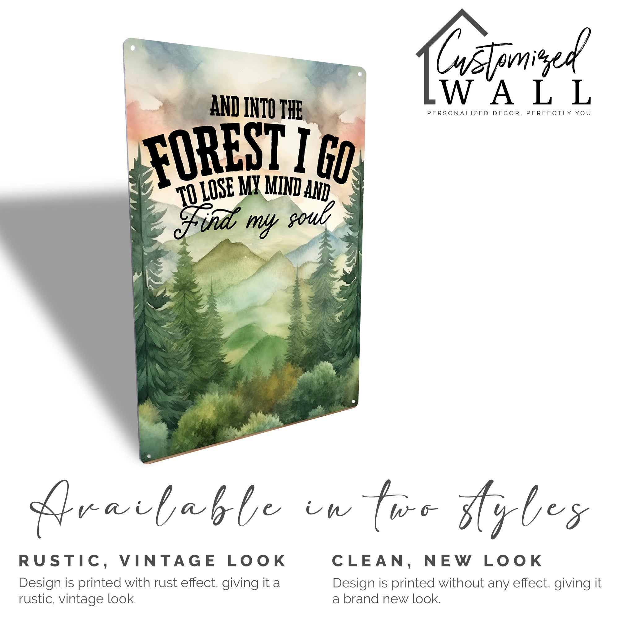 Personalized Forest-Inspired Metal Sign - Handmade Decor for Nature Lovers, Home & Gift - Image 5