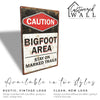 Personalized Caution Bigfoot Area Metal Sign - Rustic Home Decor, Perfect Gift for Adventure Lovers and Mythical Enthusiasts - Image 4