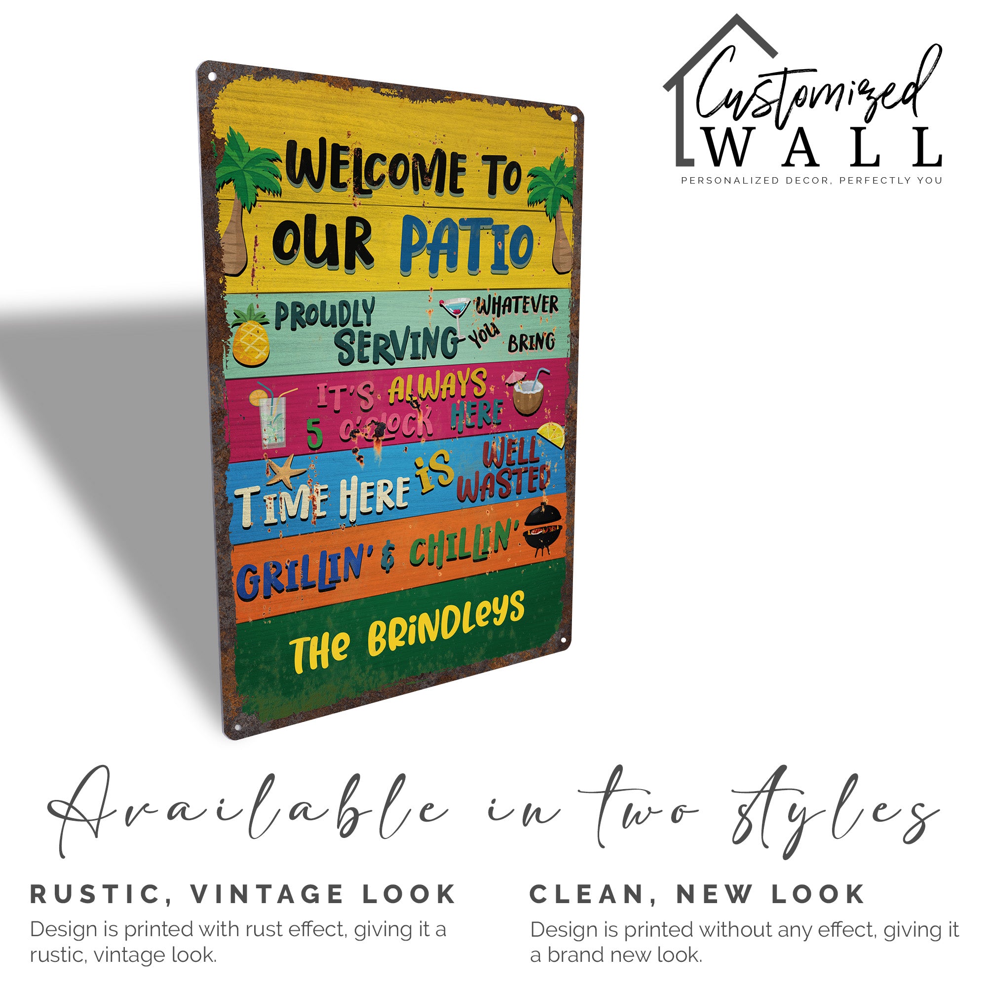 Customizable Retro Metal Patio Sign - Personalized Outdoor Decor for Grill Enthusiasts and Party Hosts - Perfect Gift for Family and Friends - Image 3