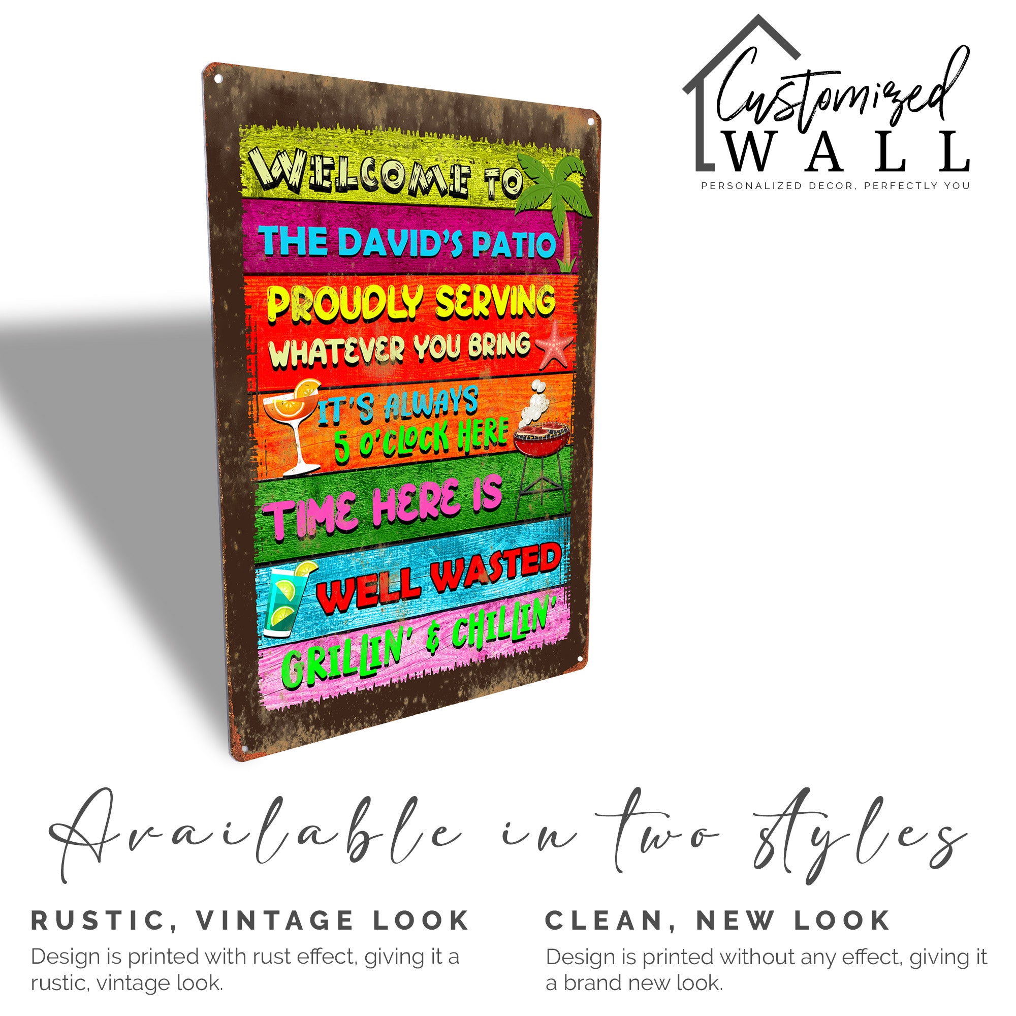 Personalized "David's Patio" Metal Sign – Vibrant Outdoor Decor for Endless Grilling and Chilling Moments - Image 4
