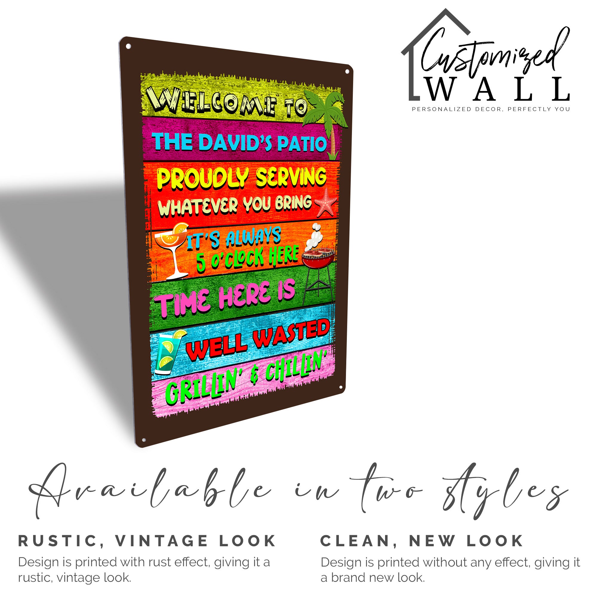 Personalized "David's Patio" Metal Sign – Vibrant Outdoor Decor for Endless Grilling and Chilling Moments - Image 5