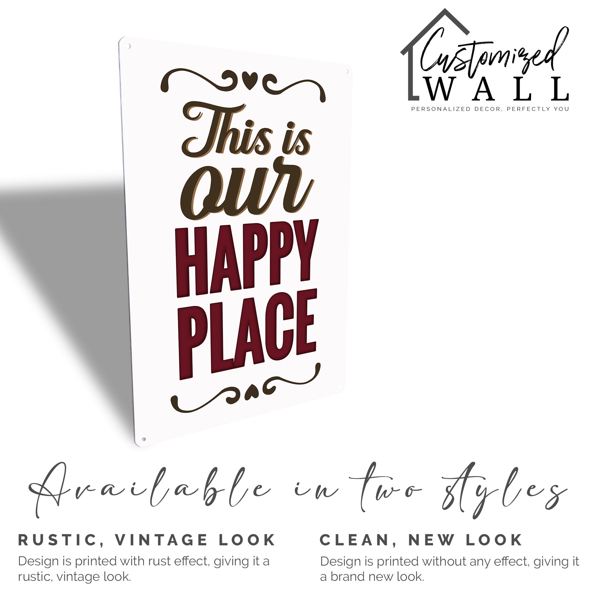 Personalized "This is Our Happy Place" Rustic Metal Sign - Custom Handmade Home Decor for Heartfelt Gift Giving - Image 5