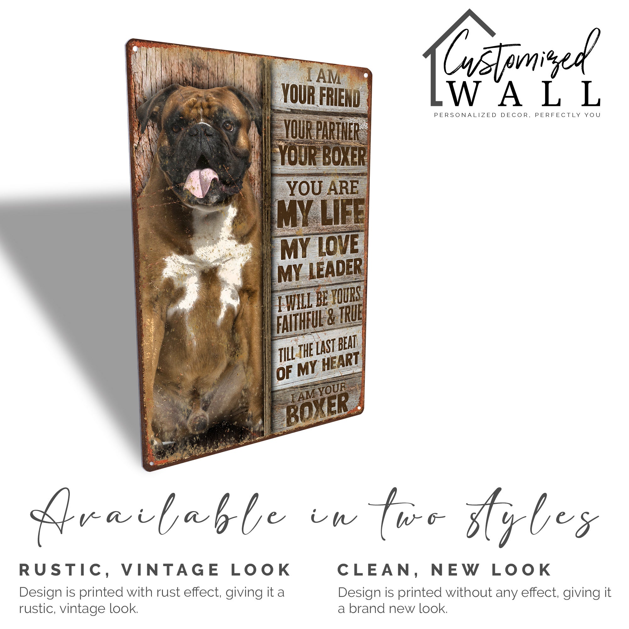 Personalized Boxer Dog Tribute Metal Sign – Rustic Wall Art for Pet Lovers, Perfect Gift for Dog Owners and Boxer Enthusiasts - Image 4