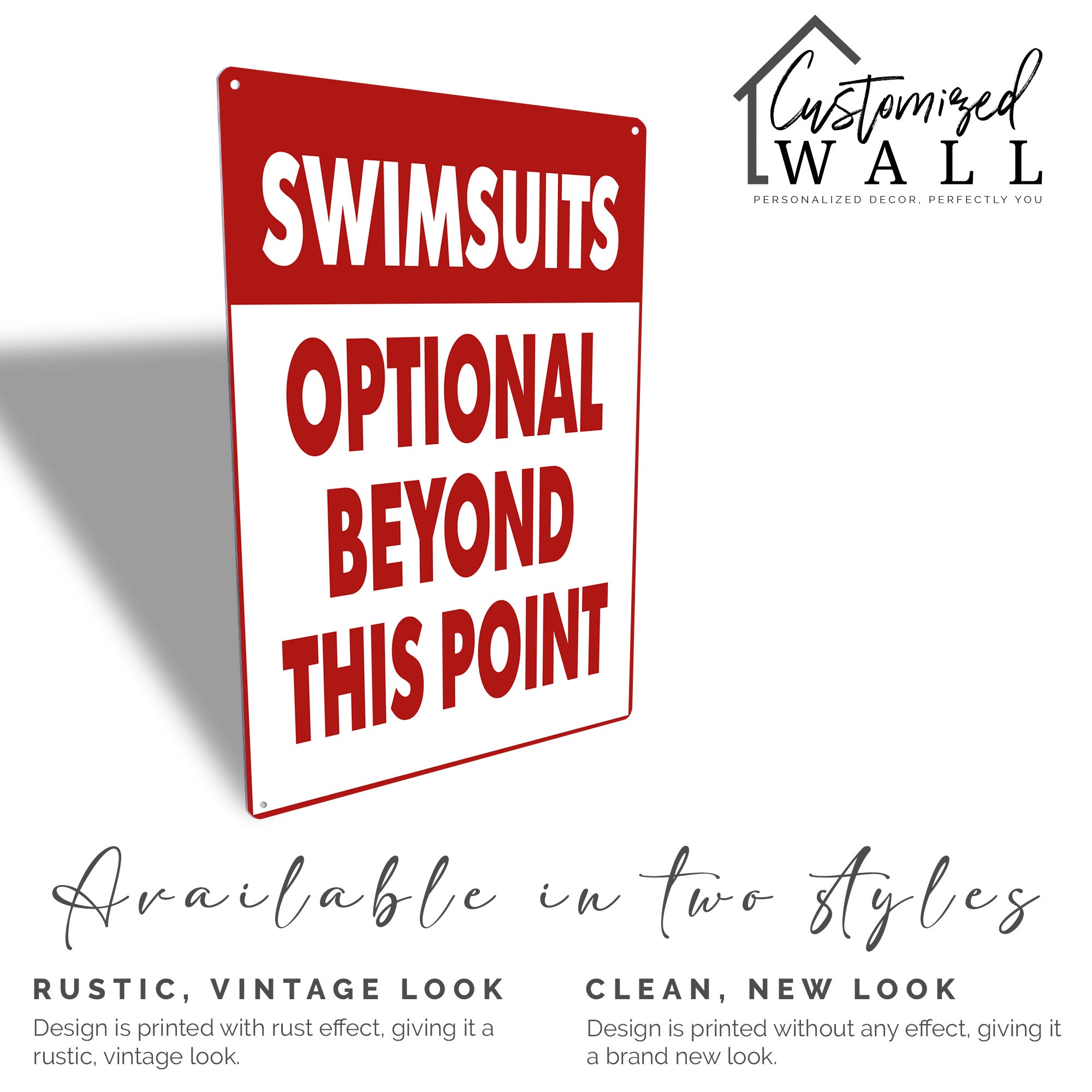 Personalized Vintage-Style "Swimsuits Optional" Metal Sign – Ideal Handmade Gift for Beachgoers and Fun-Loving Friends - Image 5