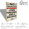 Personalized "No Trespassing" Metal Sign with Skulls and Bullet Holes – Perfect for Gun Owners and Humor Enthusiasts - Image 4