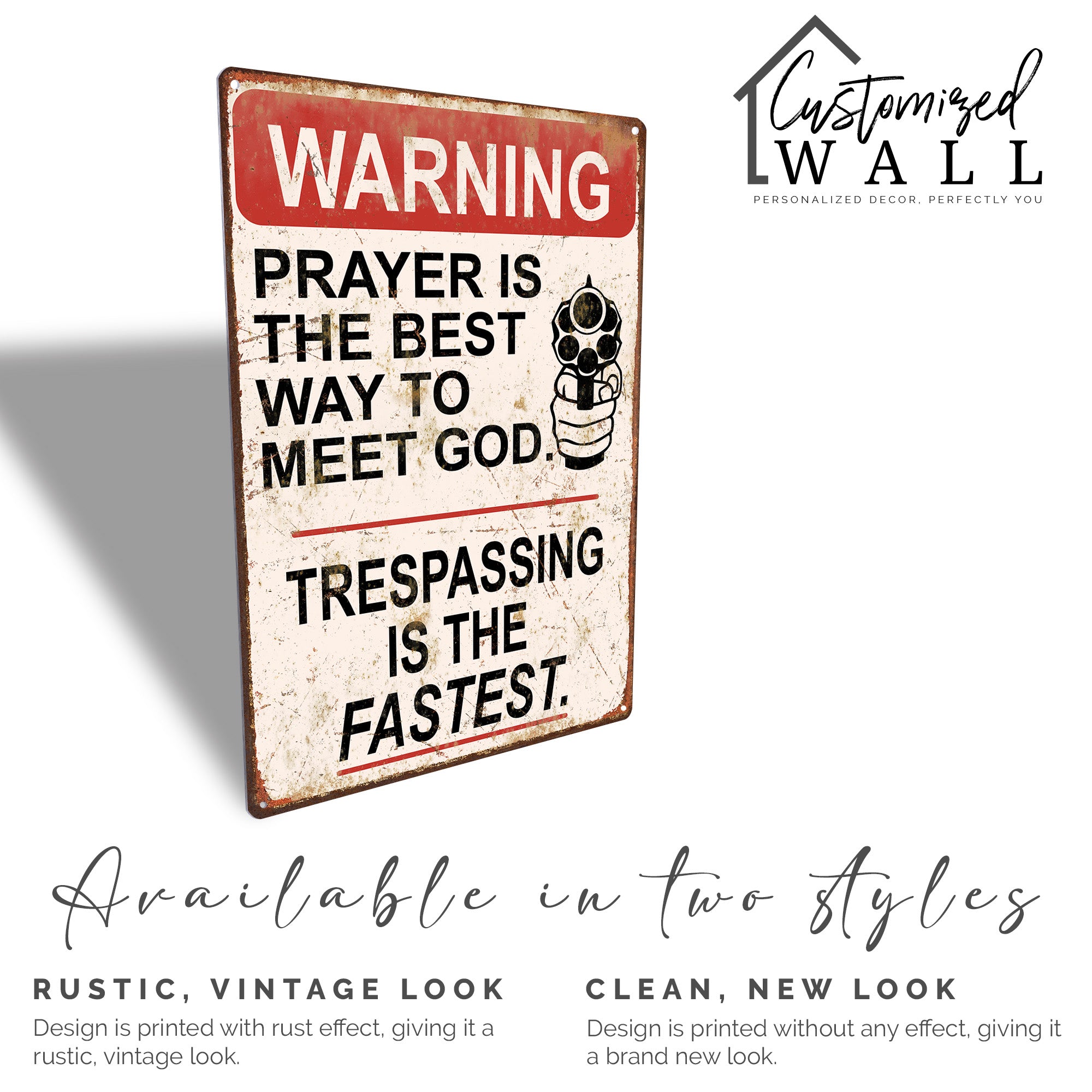 Personalized Warning Metal Sign - Rustic Home Decor with Customizable Message for Garden, Garage, or Man Cave - Image 4