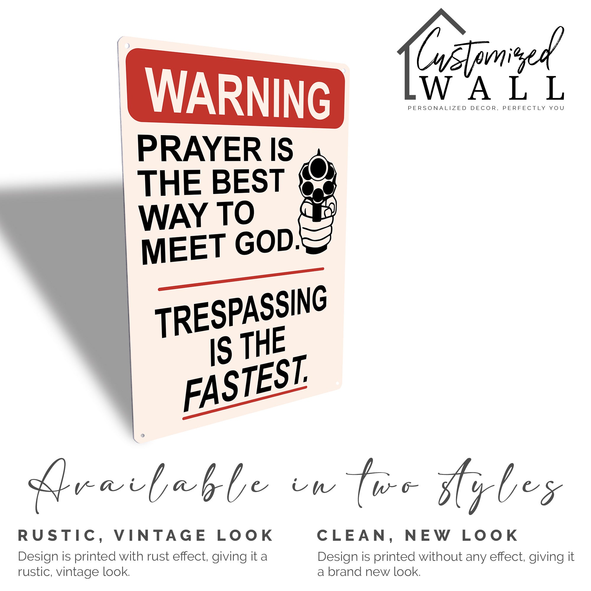 Personalized Warning Metal Sign - Rustic Home Decor with Customizable Message for Garden, Garage, or Man Cave - Image 5