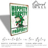 Personalized "Hippity Hoppity Get Off My Property" Metal Sign - Customizable Rustic Frog Decor for Home & Garden - Image 4