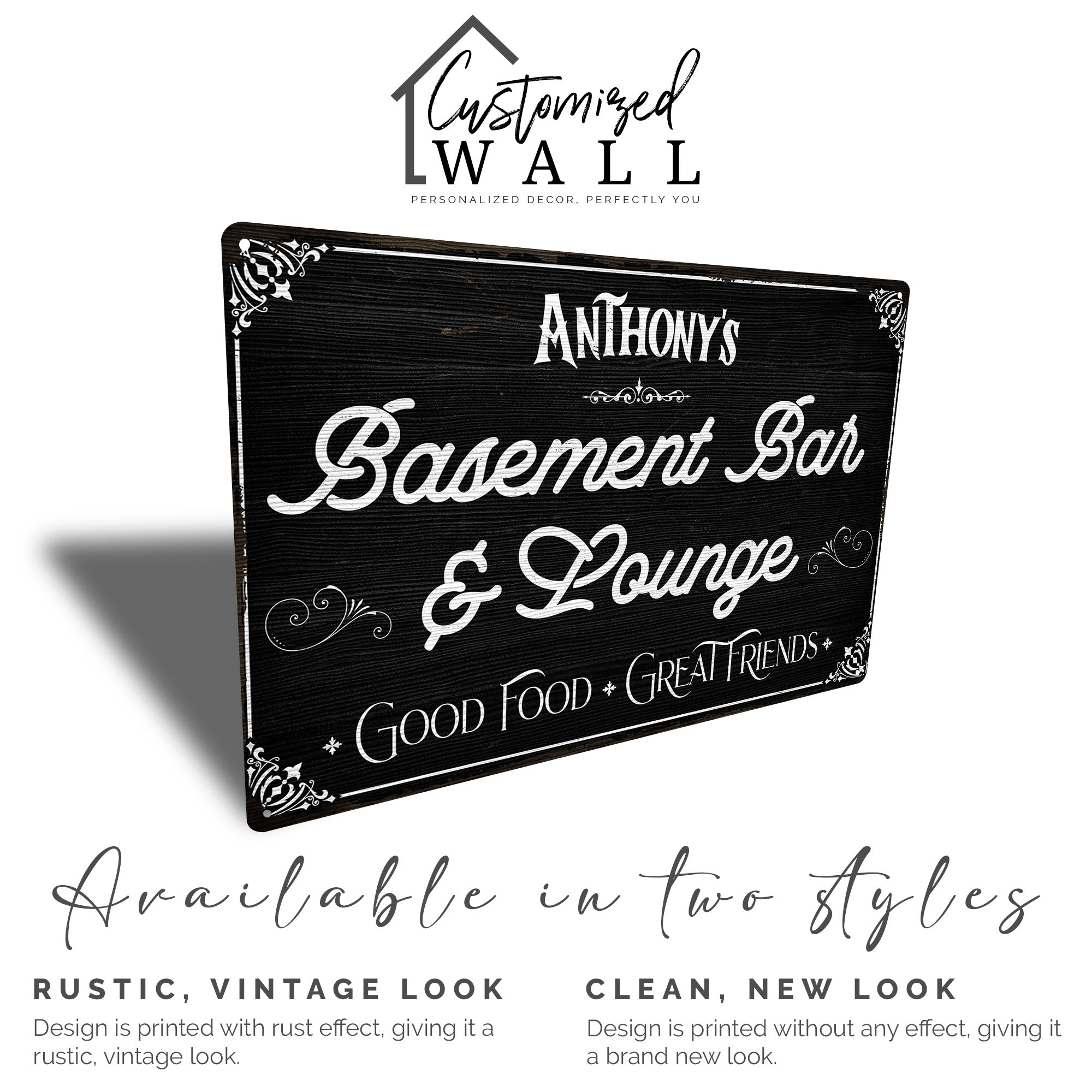 Personalized Metal Basement Bar & Lounge Sign – Customizable Home Decor for the Ultimate Entertainer's Haven - Image 3