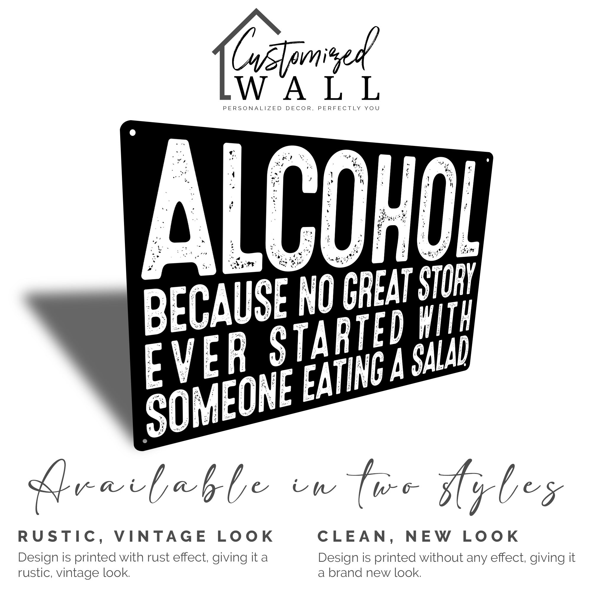 Personalized Rustic Metal Sign - Humorous Bar Decor with Customizable Message - Perfect Gift for Friends and Family - Image 5