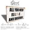 Personalized "All You Need is Love and Baseball" Rustic Metal Sign - Customizable Gift for Baseball Lovers - Image 4