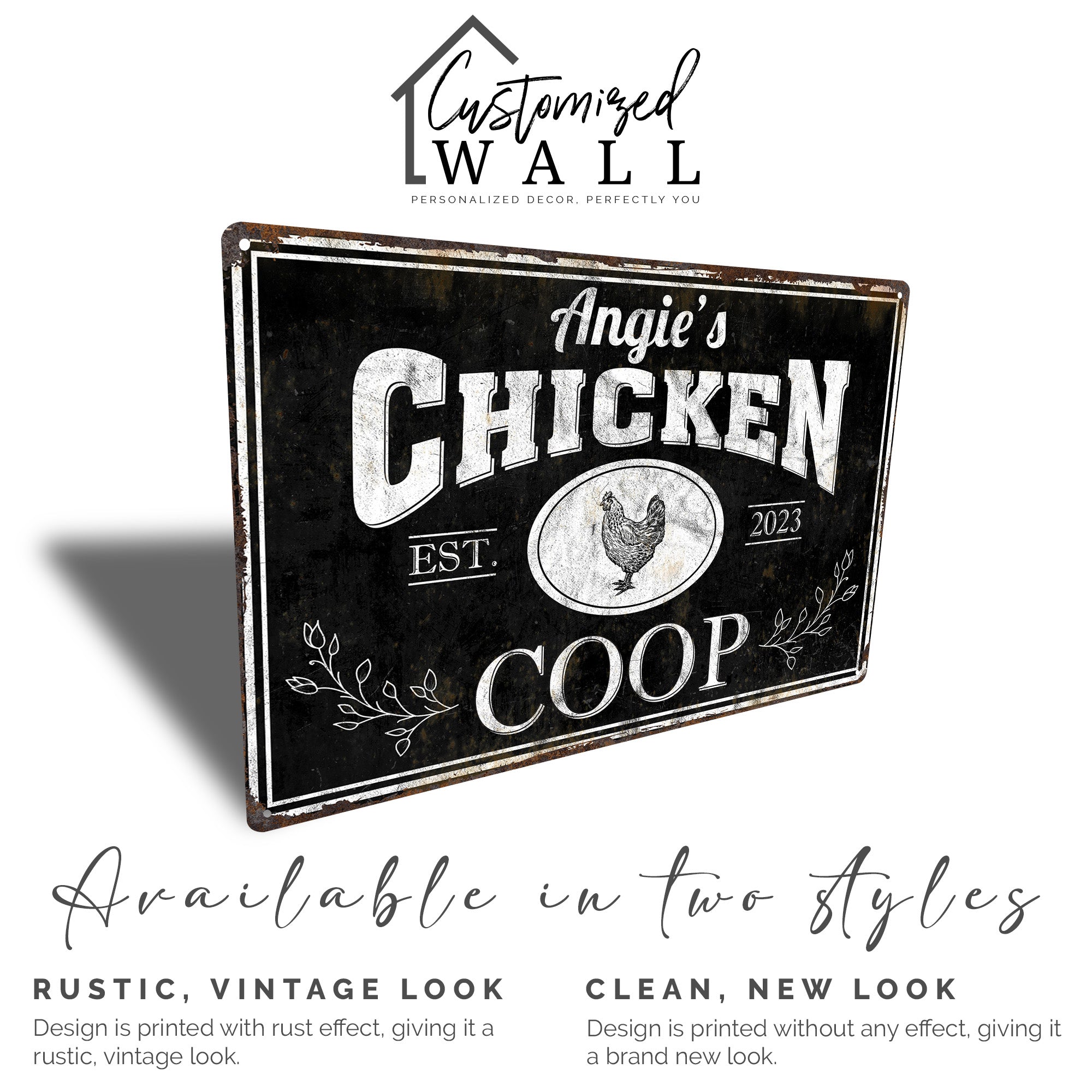 Personalized Rustic Metal Chicken Coop Sign - Custom Farmhouse Decor for Bird Lovers - Perfect Gift for Gardeners and Farm Enthusiasts - Image 3