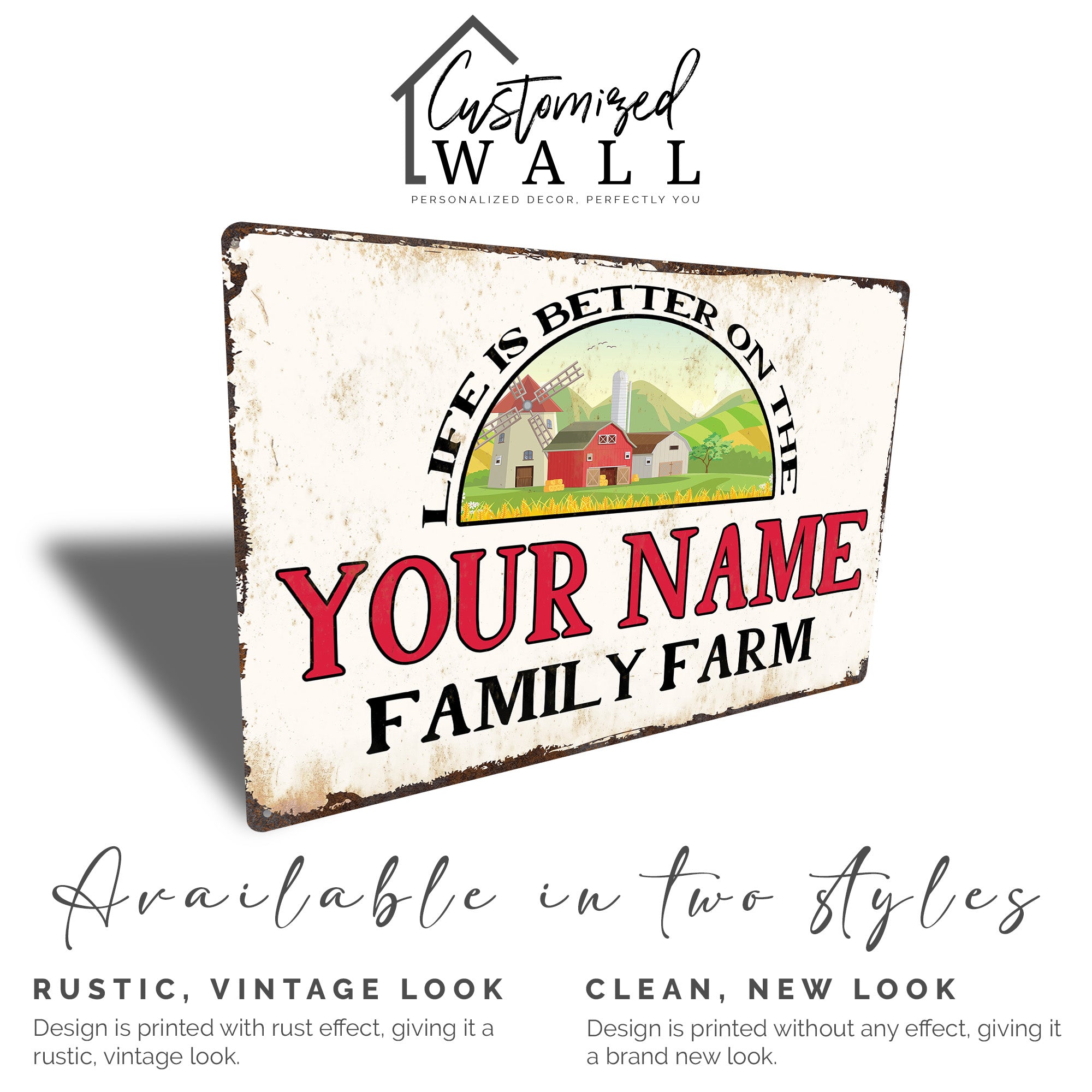 Personalized Rustic Metal Farm Sign - Custom Family Name, Charming Farmhouse Decor, Ideal Gift for Farm Lovers - Image 3